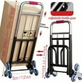 thumbnail image 6 of 1pc Heavy Duty Folding Hand Truck with Adjustable Buckle Gear, Stair Climbing Wheels, and Portable Lift Hand Truck for Transporting and Shopping, Foldable Hand Truck, 6 of 13