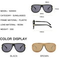 thumbnail image 3 of One Piece Shape Sunglasses Men Sports Shield Glasses Driver Shades Oversized Summer UV400 Goggles Sun Glasses, 3 of 6