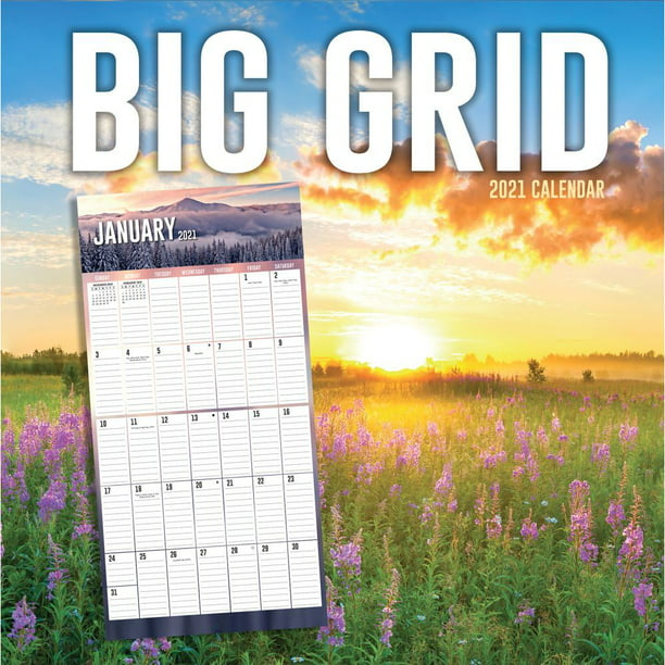Big Grid Wall Calendar - Walmart.com - Walmart.com