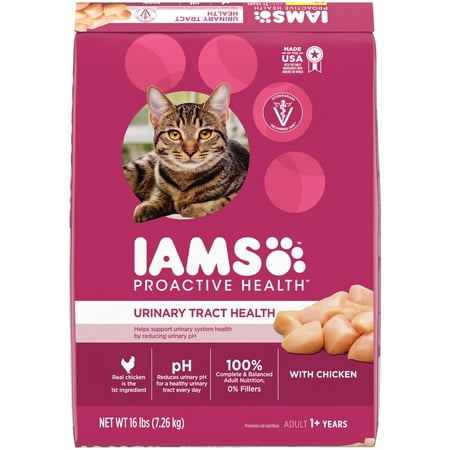 (BBD: AUG/26/2024) IAMS Proactive Health Chicken Dry Cat Food  16 lb Bag