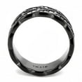 thumbnail image 3 of IP Black(Ion Plating) Stainless Steel Ring with Top Grade Crystal in Clear for Women Clear Stone Color Style TK3691 Size 6, 3 of 5