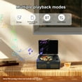 thumbnail image 4 of Graflsoa Vintage Portable CD Player with USB/TF Card Support, Rechargeable 2000mAh Battery, Remote Control, and 3.5mm Audio Jack - Black (No Power Adapter Included), 4 of 6