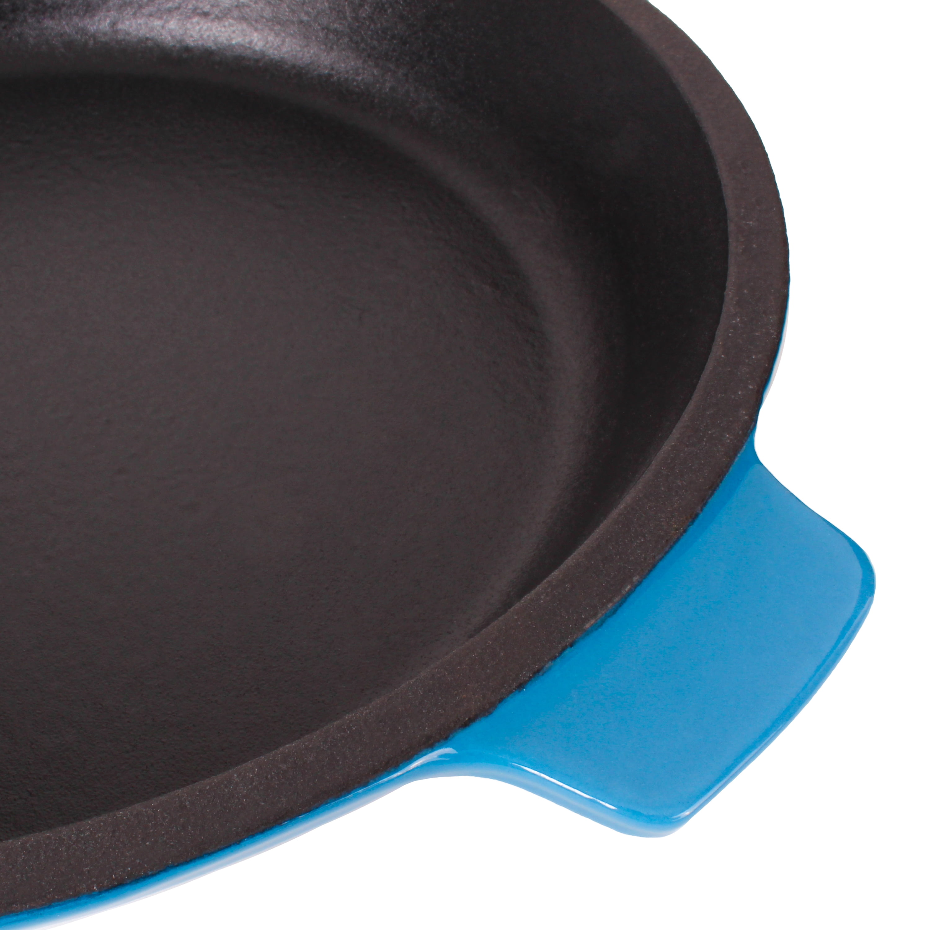 BergHOFF Neo 2pc Cast Iron 10" Fry Pan & 11" Grill Pan Cookware Set, Blue