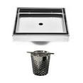 thumbnail image 2 of 5 Inch Tile Insert Square Shower Drain with Hair Trap Set (4 Finishes), 2 of 10