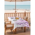 thumbnail image 2 of Outdoor Tablecloth with Umbrella Hole for Patio/Picnic/Party/Camping, Purple Polka Dots Waterproof Table Cloth Rectangle Table Cover Washable, Vintage Abstract Art Watercolor (54"x 80"), 2 of 8