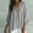 Gray, variant on Solid T Shirts for Women 100% Cotton V-Neck 3/4 Sleeve Blouse Oversized Flowy Casual Shirts Women's Tops, Tees & Blouse Blue XL