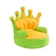 thumbnail image 1 of Sofá para niños, sofá para niños, decoración de dormitorio, respaldo de corona de dibujos animados, sillón para niños, silla con reposabrazos, sofá verde, 1 of 8