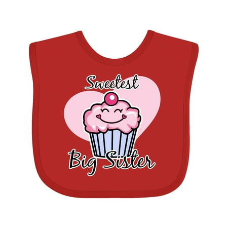 

Inktastic Sweetest Big Sister Gift Baby Girl Bib