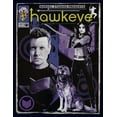 thumbnail image 2 of Women's Marvel Hawkeye Bishop and Lucky the Pizza Dog Comic Cover Graphic Tee Navy Blue 2X Large, 2 of 4