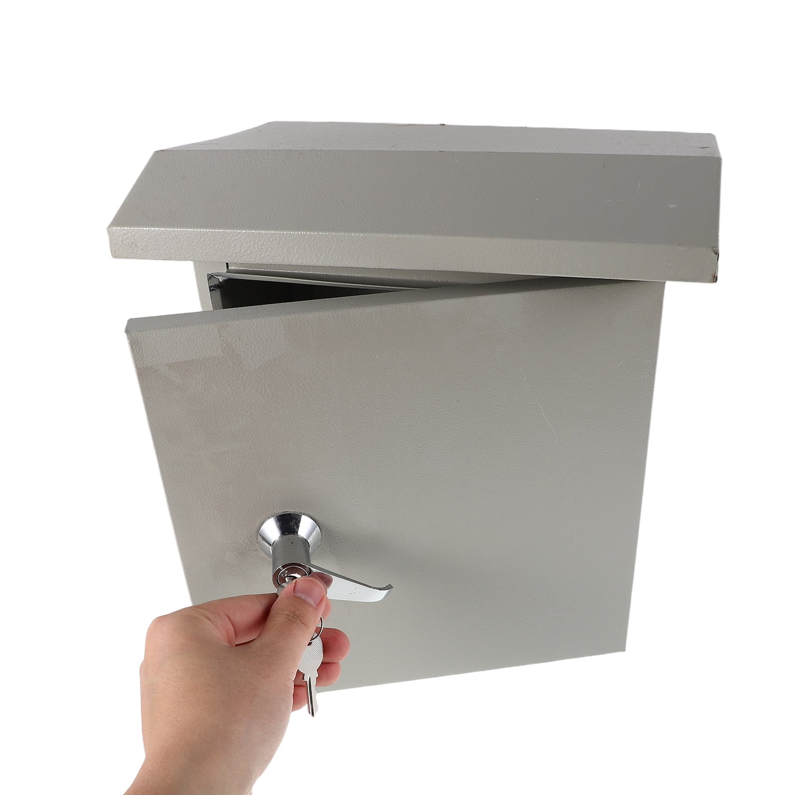 BESTYASH Compact Beige Weatherproof Outdoor Electrical Iron Box Enclosure for Projects and Equipment