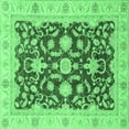 thumbnail image 1 of Ahgly Company Indoor Square Oriental Emerald Green Traditional Area Rugs, 6' Square, 1 of 4