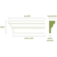 thumbnail image 2 of Ekena Millwork 68" Bottom Width x 72" Top Width x 7 1/4"H x 1"P, Craftsman Crosshead with Bottom Trim, 2 of 24