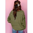 thumbnail image 3 of Redhotype Style Up with Our Charming Drop Shoulder Green Stripe Sweater!, 3 of 8