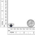 thumbnail image 6 of Gem Stone King 3.26 Cttw Blue Sapphire and White Lab Grown Diamond Engagement Ring for Women | 925 Silver and 10K Yellow Gold | Oval 9X7MM | Wedding Engagement Anniversary Promise Ring | Size 6, 6 of 6