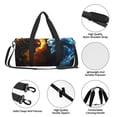 thumbnail image 4 of Easygdp Red And Blue Fire Skull Warrior Bolsa de Viaje, Bolsa de Mano, Bolsa de Gimnasio, Bolsa de Equipaje para Viaje, 4 of 6