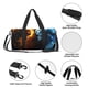 thumbnail image 4 of Fotbe Red And Blue Fire Skull Warrior Bolsa Deportiva de Lona Plegable con Estampado, Bolsa de Gimnasio con Bolsillo Seco/Húmedo, Bolsa de Viaje Ultraligera de Gran Capacidad, 4 of 6