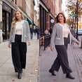 thumbnail image 4 of Cueply Women's Cardigan Sweater Long Sleeve Striped Button Knit Jackets Coats Outwear with Pockets, 4 of 8