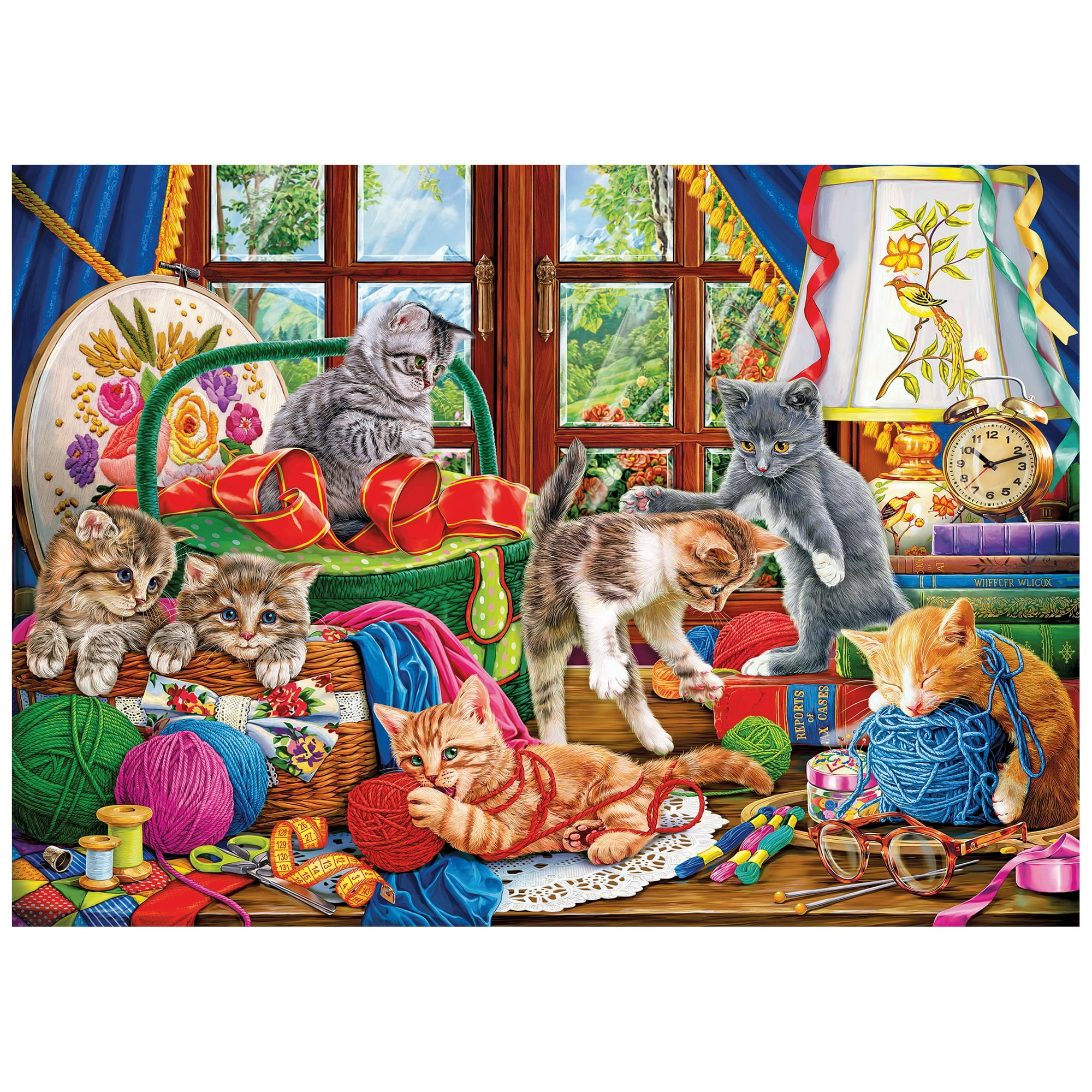 RoseArt - Colorluxe 1000-Piece - Cheerful Kittens with Yarn RoseArt - Colorluxe 1000-Piece - Cheerful Kittens with Yarn