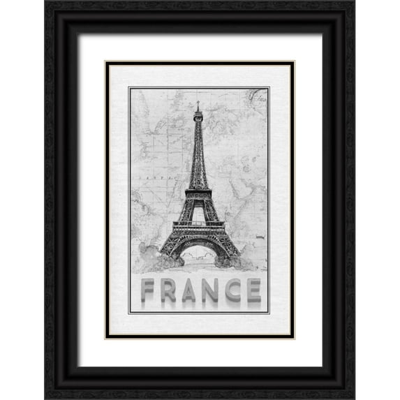 Murdock, Ramona 17x24 Black Ornate Wood Framed with Double Matting Museum Art Print Titled - Travel France