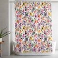 thumbnail image 5 of Spring Botanical Shower Curtain Set, Waterproof Shower Curtains for Bathroom, Watercolor Floral Flowers Country Vintage Washable Fabric Bath Curtain for Bathtub Decoration with Hooks 54x78 Inches, 5 of 9