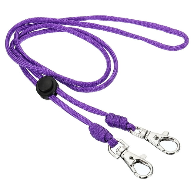 Unique Bargains Lanière de Cou avec 2 Crochets Pivotants Lanières de Badge Sangle Réglable Porte-Clés Violet