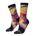 thumbnail image 1 of Fotbe Colorful Gecko Jungle Art Calcetas Largas con Estampado para Hombre y Mujer – Calcetas de Compresión Transpirables y Elásticas, Viajar y Uso Diario Talla 5-11, 1 of 6