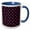 Blue/White, variant on 3drose, Black and Pink Polka Dot Print, 15oz Two-tone Black Mug