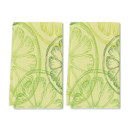 

YladaFaie Set of 2 Funny Summer Fall Kitchen Towels Gifts for Yellow Lemons Watercolor Pattern Lovers Dish Towels Absorbent Hand Towels for Cooking Baking Housewarming Mom Gifts 16 x 24 Inch
