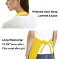 thumbnail image 4 of Toptie Cotton Canvas Adjustable Apron Chef Hat Set for Men and Women-Yellow-XL, 4 of 7