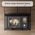 thumbnail image 3 of CAMMOO 38" Heavy Duty Dog Crate Cage Kennel for Small Dog with Lockable Wheels,Indoor,Outdoor,300Lbs Load, 3 of 9
