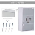 thumbnail image 5 of Living Room Cabinets kleankin Wall Mounted Medicine Cabinet, Locking Wall Cabinet with 3 Tier Shelves, Stainless Steel Frame and Glass Door, Lockable with 2 Keys, Silver, 12" x 20",Metal Cabinets, 5 of 8