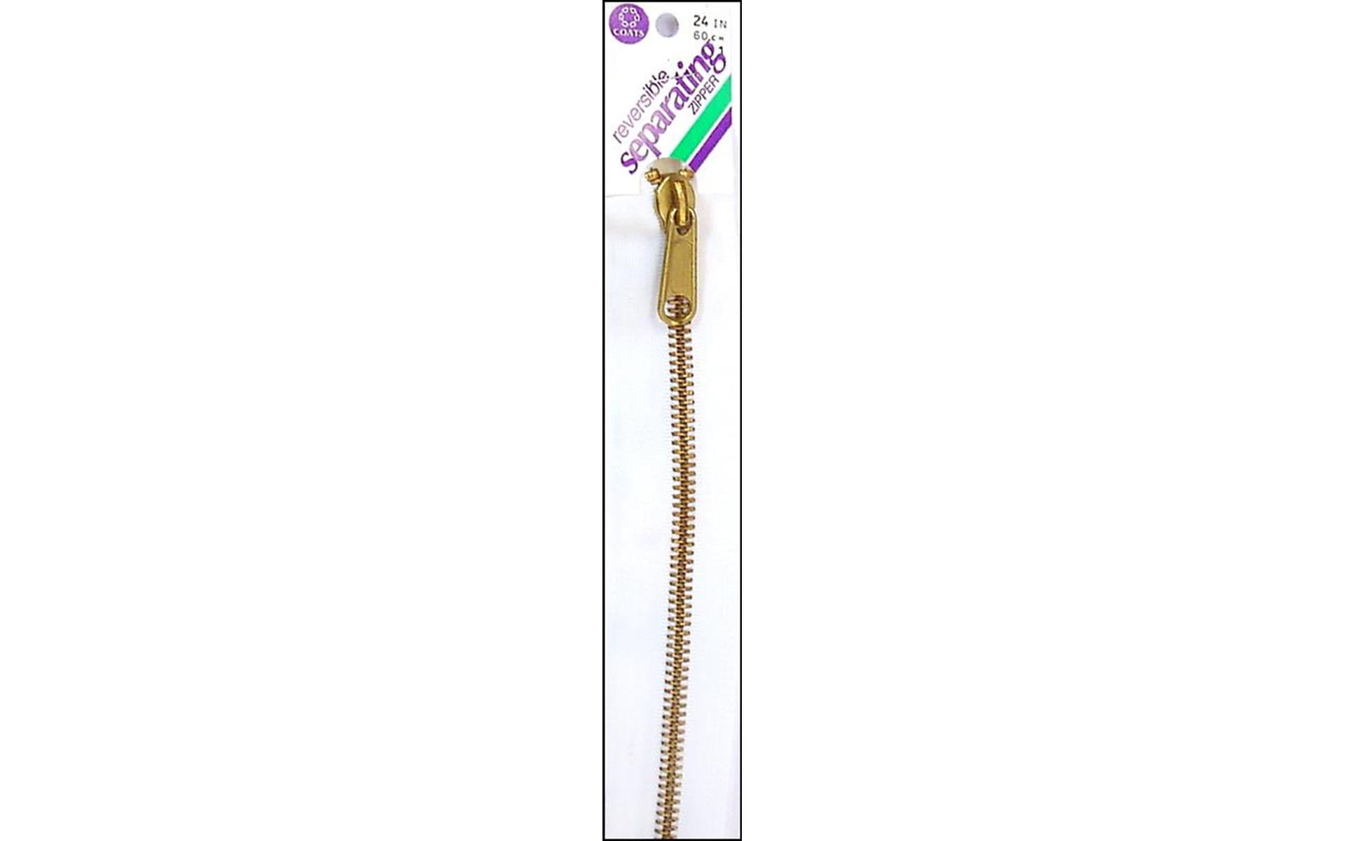 C&C Reversible Separating Zipper 24"White