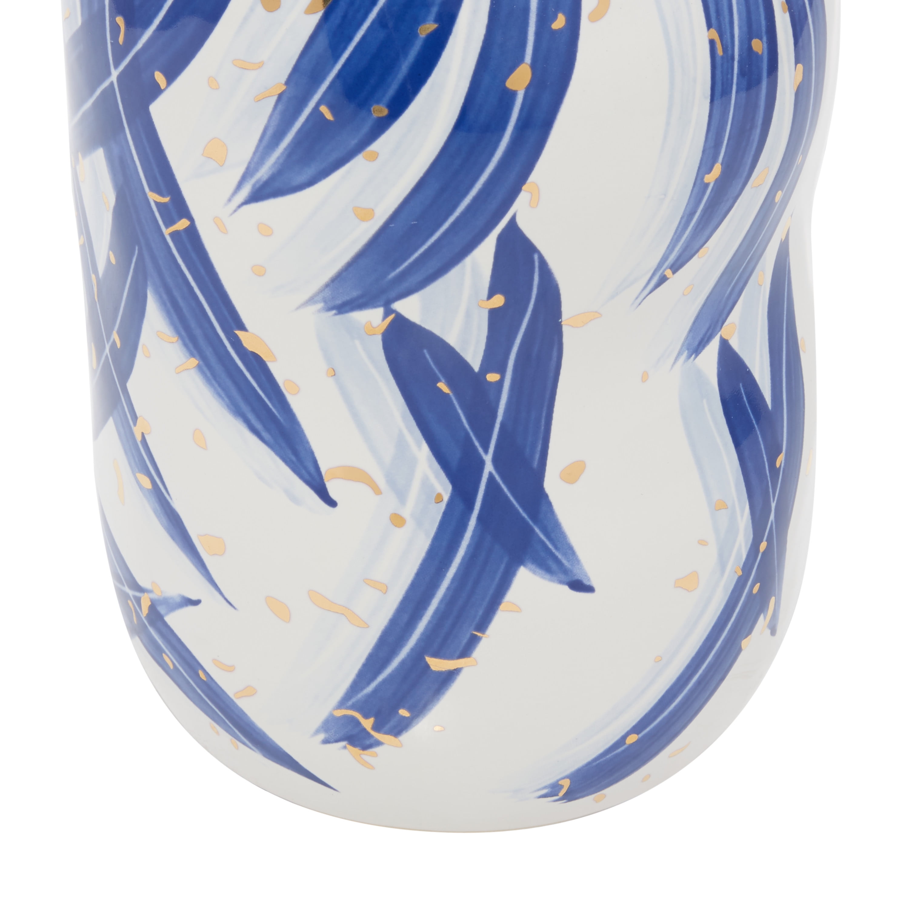 DecMode Blue Ceramic Contemporary Vase