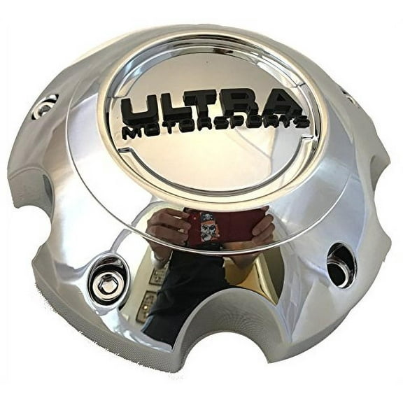 ULTRA 5 Lug CHROME Wheel Center Cap (QTY 2) p/n # 89-9750C WITH BOLTS