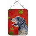 thumbnail image 1 of Carolines Treasures SS4713DS1216 Irish Wolfhound Flocons de Neige Rouges Impressions Murales Ou de Porte en Métal Aluminium pour Noël, 1 of 2