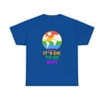 thumbnail image 4 of It's OK to Be Gay Pride Shirt Rainbow Flag Gay Lesbian Pride Womens Plus Size Tops, 4 of 8