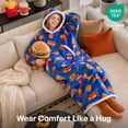 thumbnail image 7 of Joyfy Wearable Blanket Hoodie for Adults Gifts for Teen Girls Sister Women Sherpa Fleece Printed Hooded Blanket Sweatshirt Warm Cozy with Pocket & Sleeves, 7 of 7
