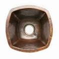 thumbnail image 2 of Premier Copper Products BS17DB 17 inch Square Hammered Copper Bar-Prep Sink, 2 of 3