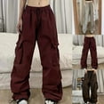thumbnail image 6 of Harajuku Pants Women Streetwear Vintage Hip Hop Wide Leg Joggers Sweatpant, 6 of 7