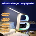 thumbnail image 1 of Nouveau Haut-Parleur Bluetooth en Forme de B Multifonction Intelligent Musique Rythme Éclairage Chargeur Sans Fil pour Téléphone Carte TF Entrée AUX Mode Standard, 1 of 4
