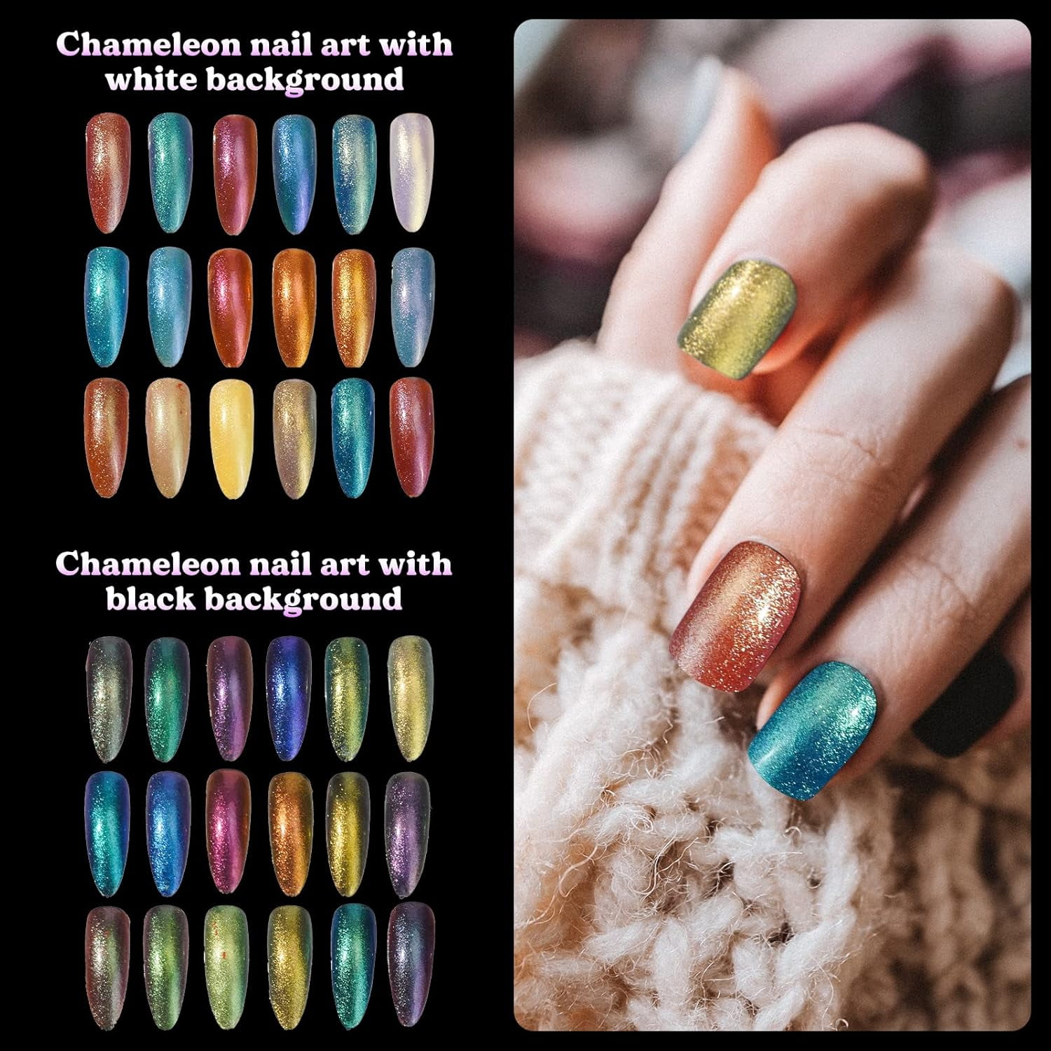 LET'S RESIN Mica Powder, 18 Jar Chameleon Mica Powder, Color Shift Mica Powder for Epoxy Resin/Tumbler, Chrome Powder Pigment for Nails Art, Painting,Soap Making, Candle Making,Slime