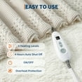 thumbnail image 4 of GARVEE Heated Electric Blanket Throw,50“x60" Soft Waffle Weave Fast Heating Throw,6 Heating Levels&4 Hours Auto Off,Khaki, 4 of 8