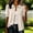 Beige, variant on Women Short Sleeve Tops Elegant Loose Puff Short Sleeve Basic Summer Blouses for Women Beige L
