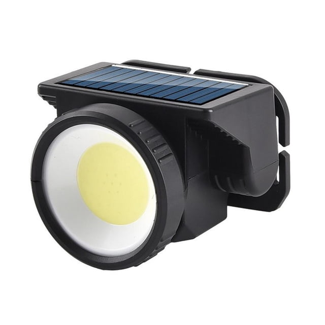 Blarkrus Lampe Frontale Solaire Haute Puissance, Veilleuse DEL Réglable à 45° avec Batterie Rechargeable USB 1200 mAh Longue Durée pour Camping, Randonnée, Pêche en Plein Air, Étanche et Mains Libres