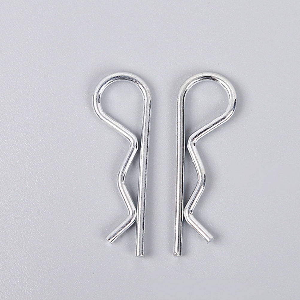 LABSERRON 150Pcs Small Cotter Pin Carbon Steel Durable Metal Replacement in White