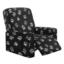 HELLHERO Dog Paw Print Recliner Seat Covers for Reclining Chair Non Slip Fitted Recliner Couch Covers That Stay in Place, Home Decor, Easy to Install