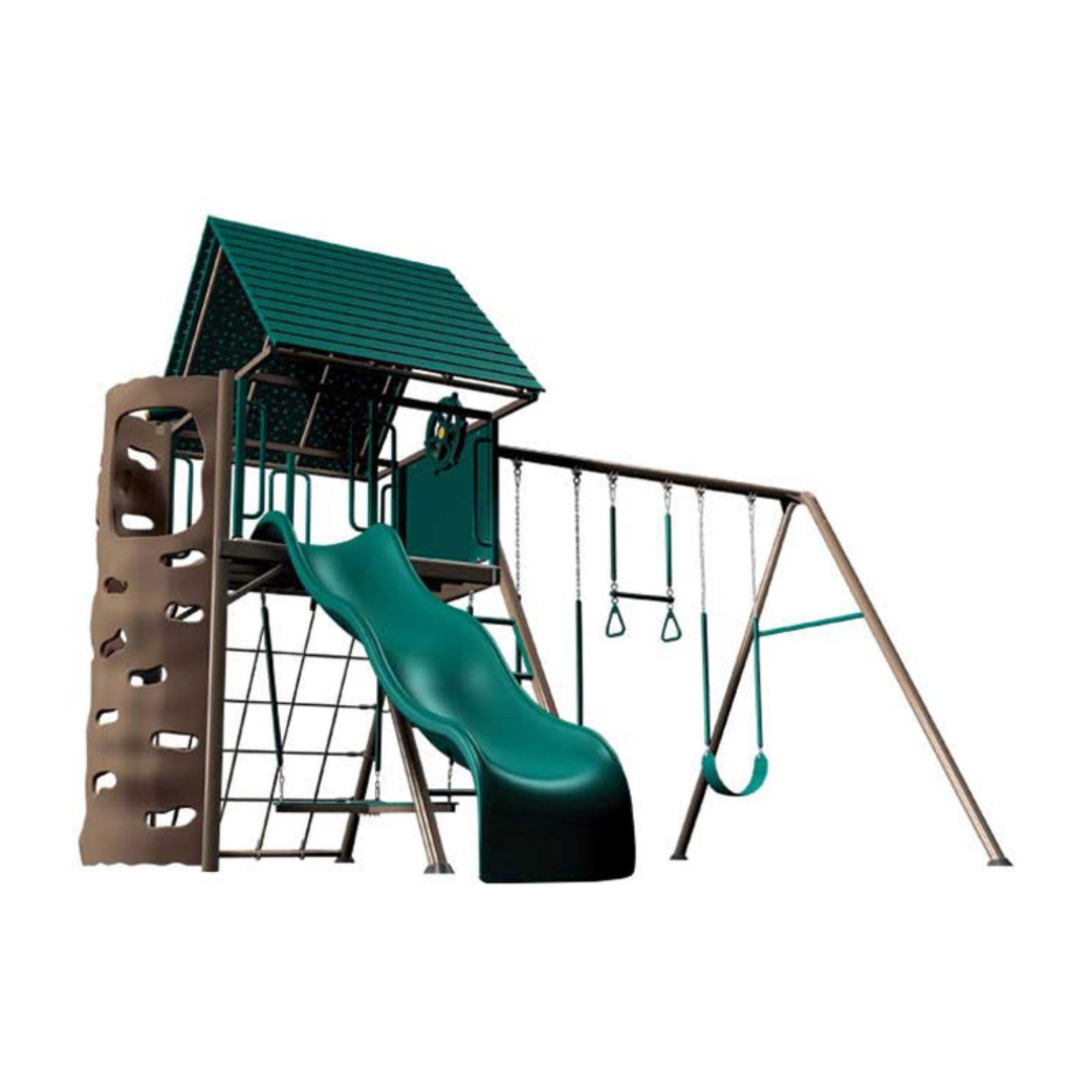 lifetime monkey bar adventure metal swing set