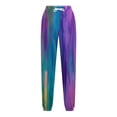thumbnail image 5 of WXLWZYWL Women's Athletic Pants Straight Legs High Waisted Drawstring Rainbow Gradient Sweatpants Loose Lounge Workout Jogger Trouser, 5 of 5