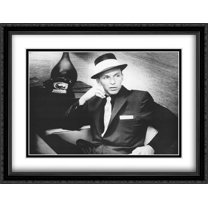 Frank Sinatra 36x28 Double Matted Large Black Ornate Framed Movie Star Poster Art Print