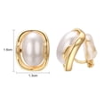 thumbnail image 2 of Yoursfs Vintage Gold Pearl Clip on Earrings for Women Hypoallergenic Trendy 18K Gold Plated Non Pierced Earrings, 2 of 7